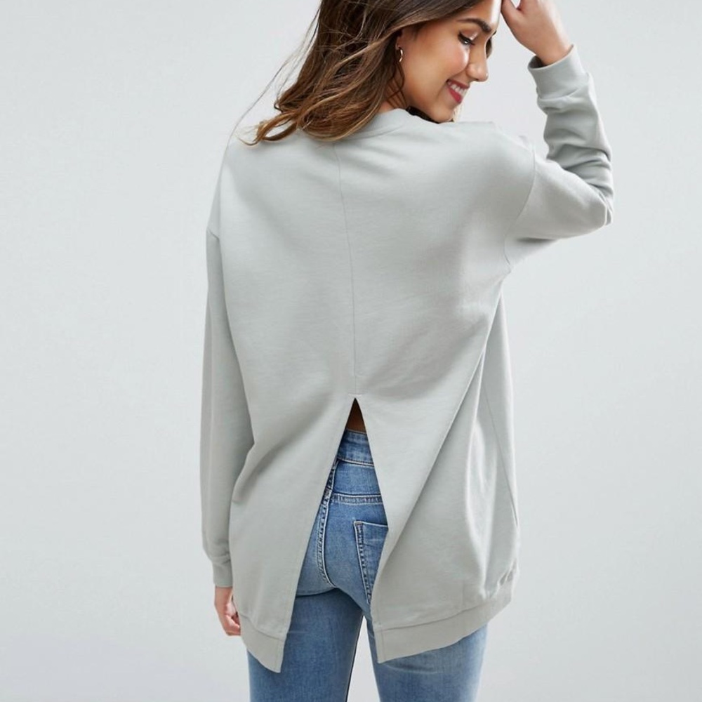 ASOS Longline Split Back Sweat